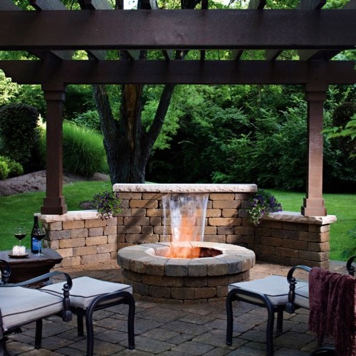 BelgardPavers Fireplace Design`