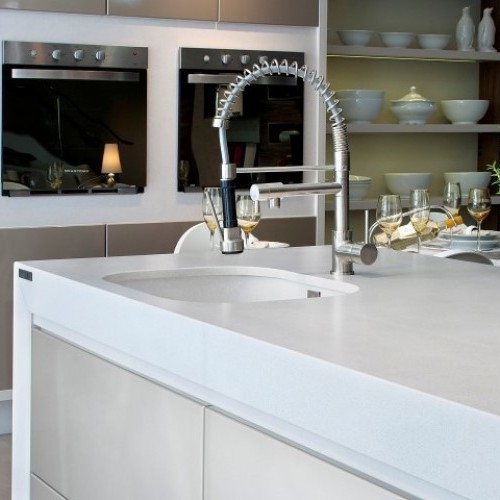 Silestone Iconic White countertops