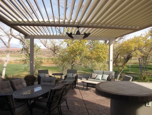 Equinox louvered roof patio covers